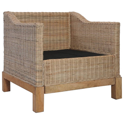Sessel mit Auflagen Natur Rattan - Pazzar.ch