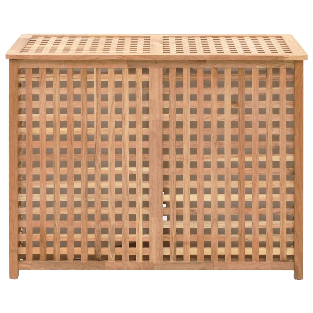 Wäschekorb 87,5x46x67 cm Massivholz Walnussholz - Pazzar.ch