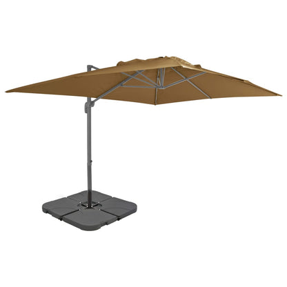 Sonnenschirm mit Schirmständer Taupe - Pazzar.ch