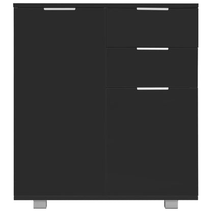 Sideboard Hochglanz-Schwarz 71x35x80 cm Holzwerkstoff - Pazzar.ch