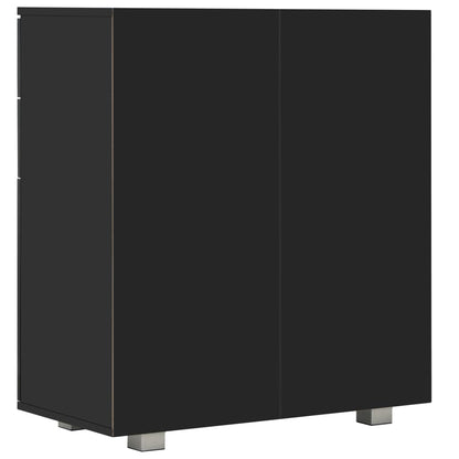 Sideboard Hochglanz-Schwarz 71x35x80 cm Holzwerkstoff - Pazzar.ch