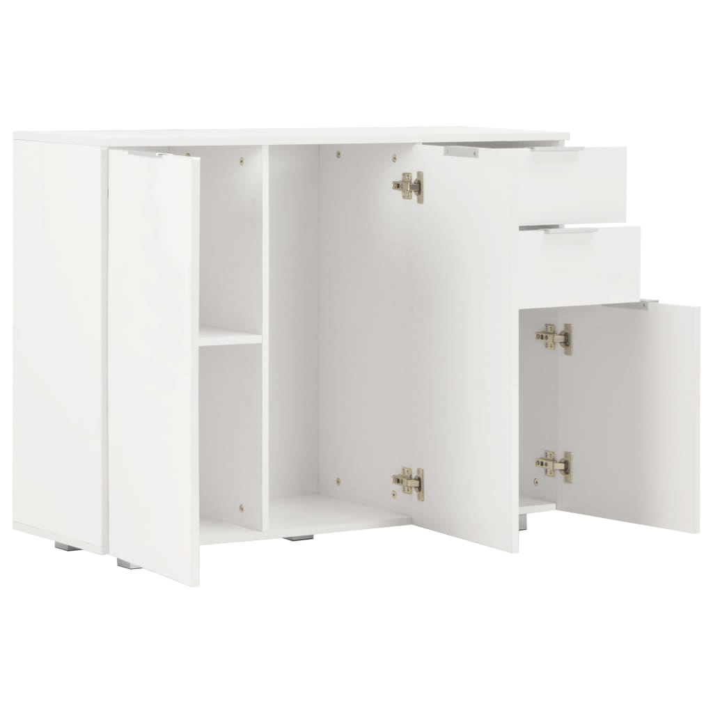 Sideboard Hochglanz-Weiß 107x35x80,5 cm - Pazzar.ch