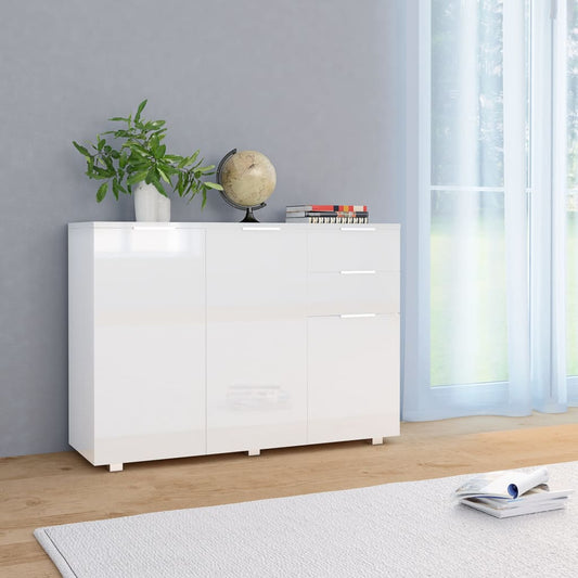 Sideboard Hochglanz-Weiß 107x35x80,5 cm - Pazzar.ch