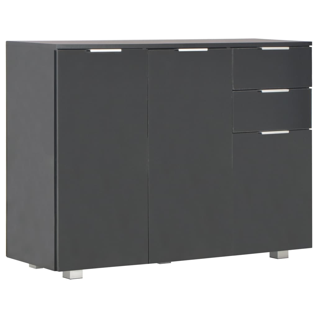 Sideboard Hochglanz-Schwarz 107x35x80,5 cm - Pazzar.ch