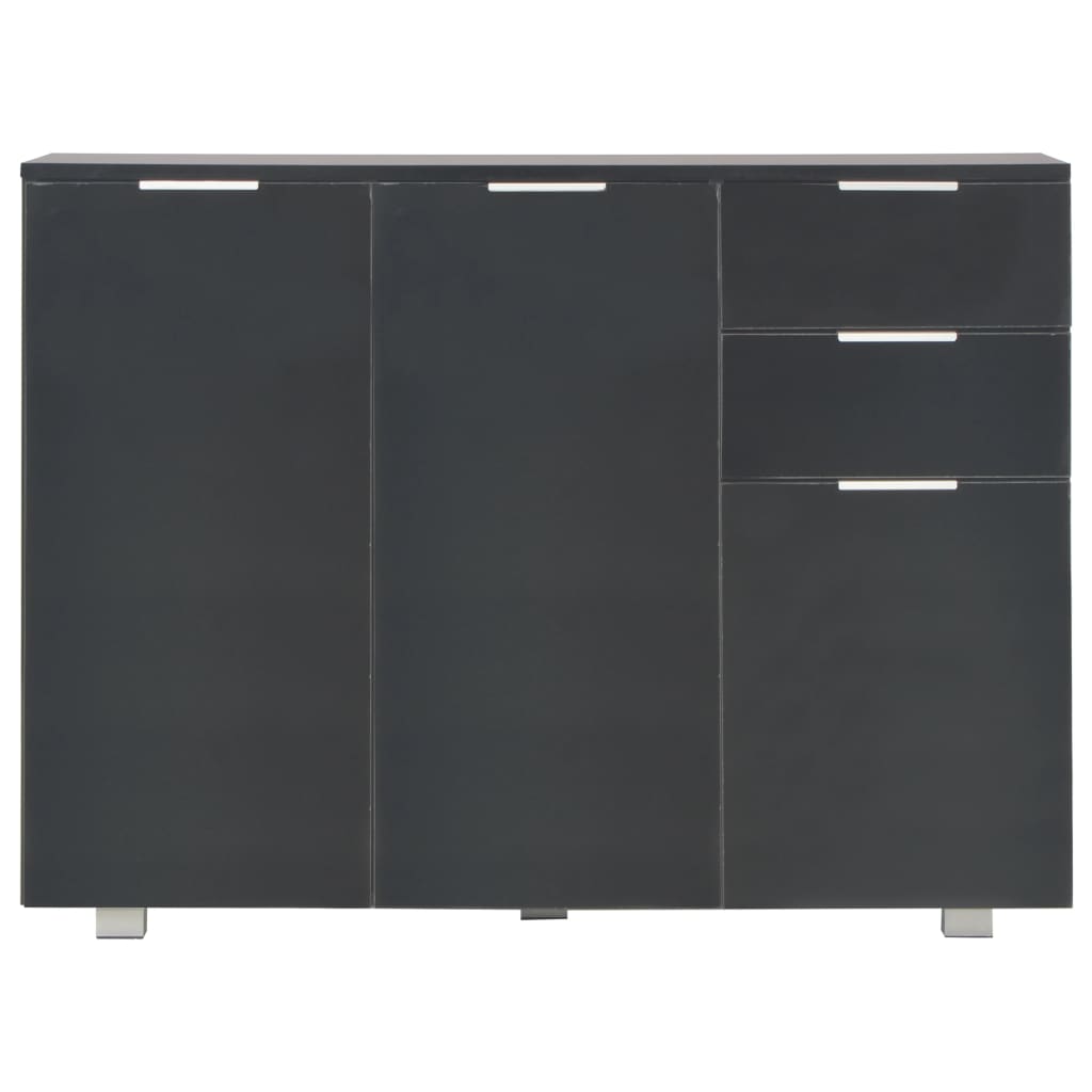 Sideboard Hochglanz-Schwarz 107x35x80,5 cm - Pazzar.ch