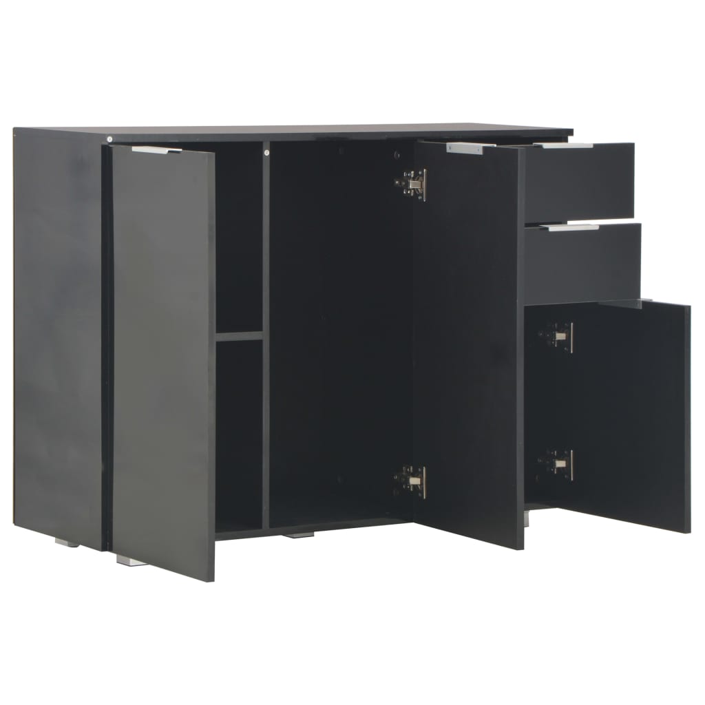 Sideboard Hochglanz-Schwarz 107x35x80,5 cm - Pazzar.ch