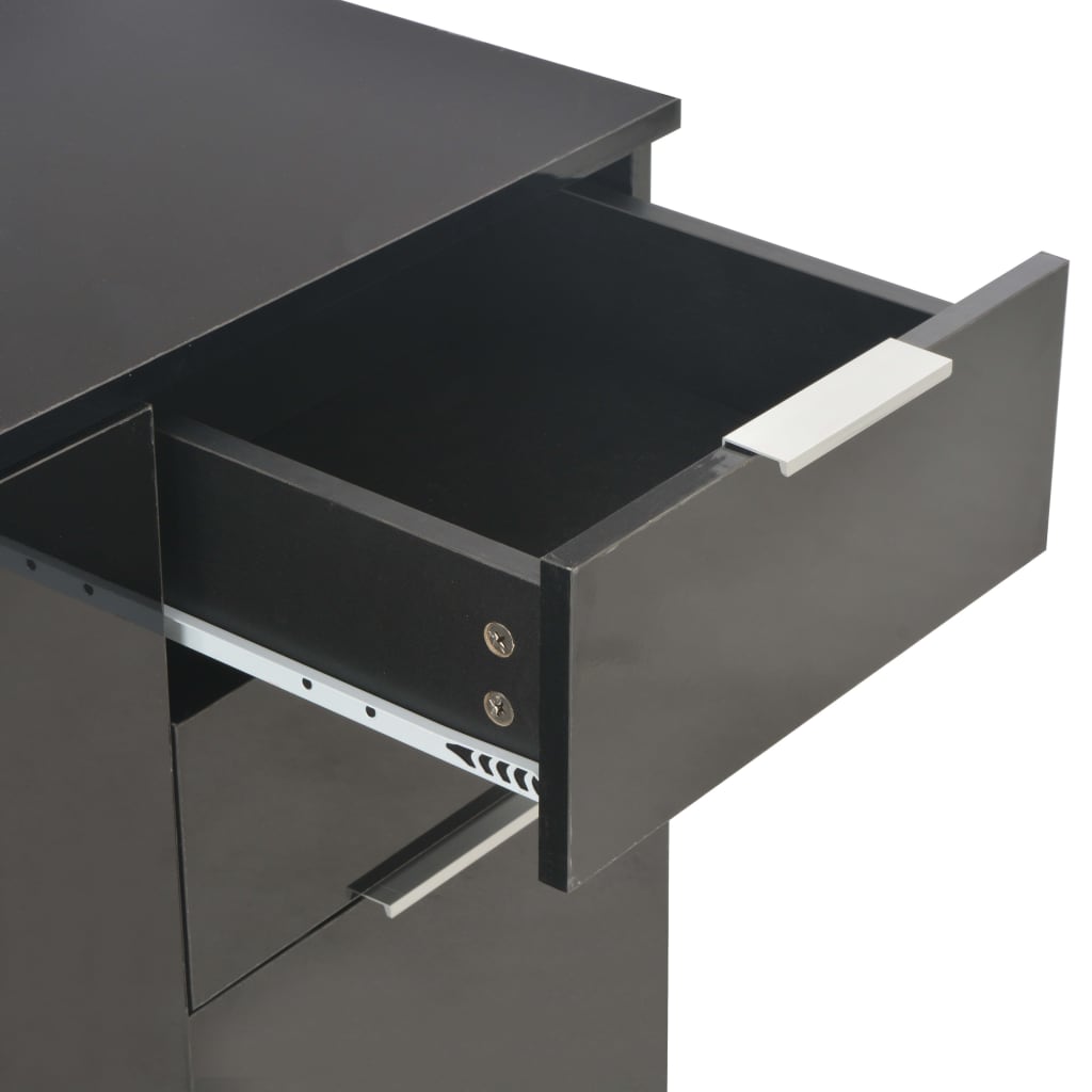 Sideboard Hochglanz-Schwarz 107x35x80,5 cm - Pazzar.ch