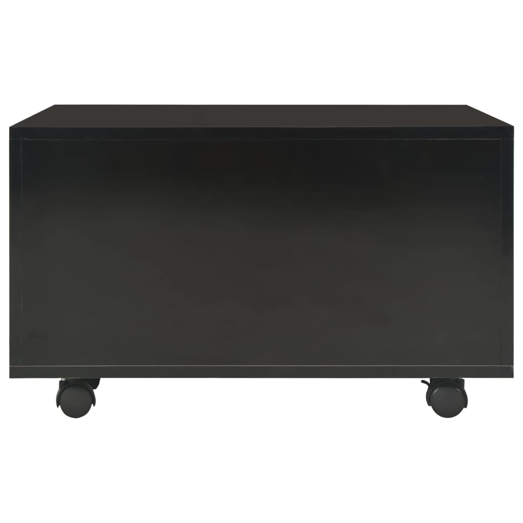 Couchtisch Hochglanz-Schwarz 60x60x35 cm Holzwerkstoff - Pazzar.ch