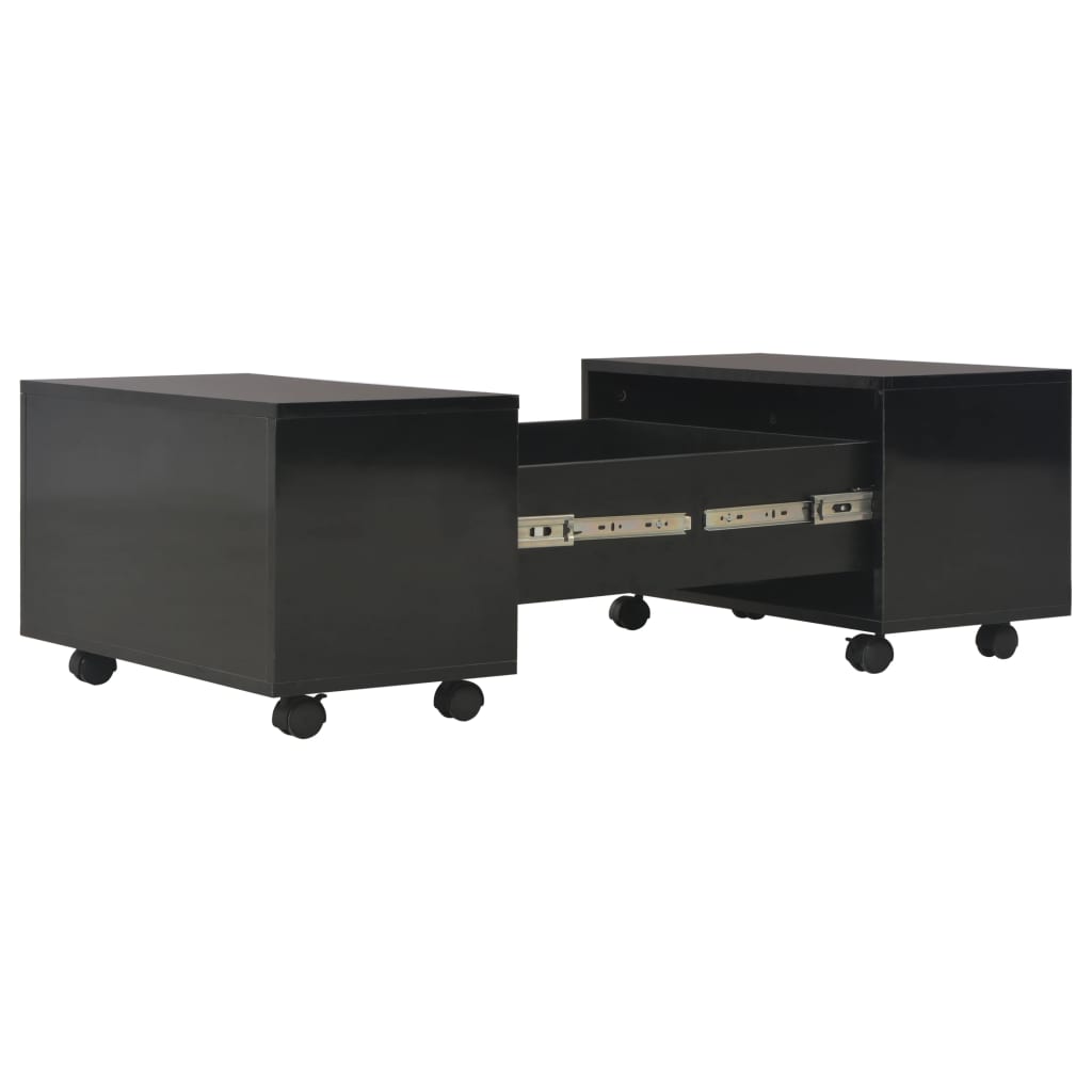 Couchtisch Hochglanz-Schwarz 60x60x35 cm Holzwerkstoff - Pazzar.ch