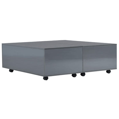 Couchtisch Hochglanz-Grau 100x100x35 cm - Pazzar.ch