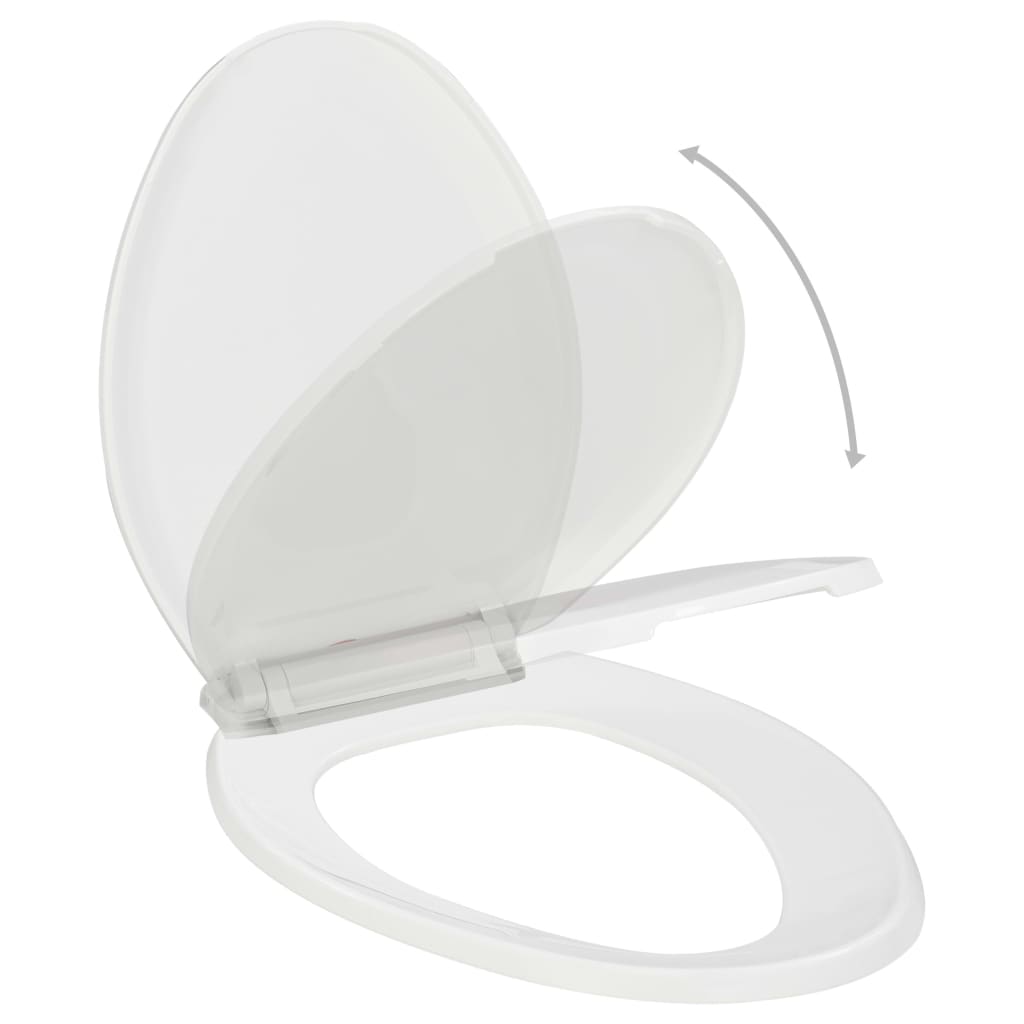 Toilettensitz mit Absenkautomatik und Quick-Release-Design Weiß - Pazzar.ch