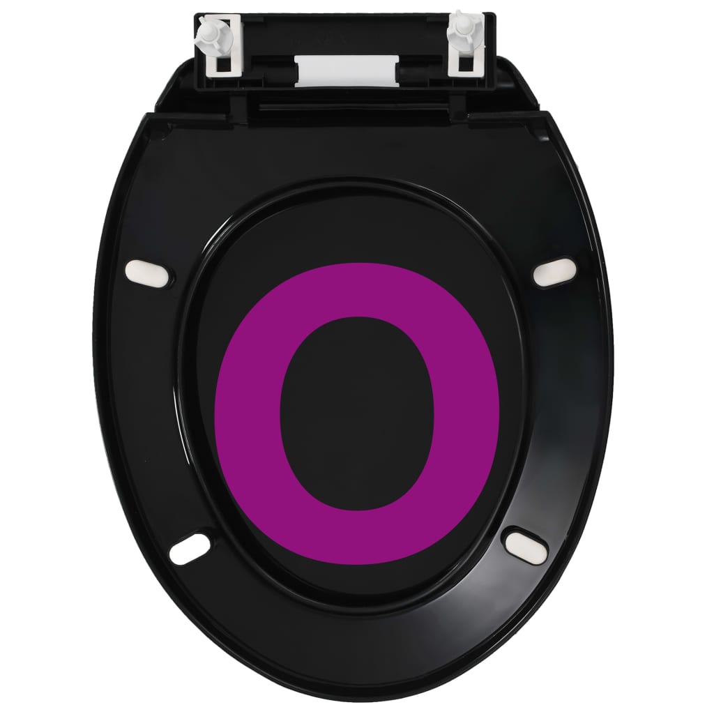 Toilettensitz mit Absenkautomatik und Quick-Release Schwarz - Pazzar.ch