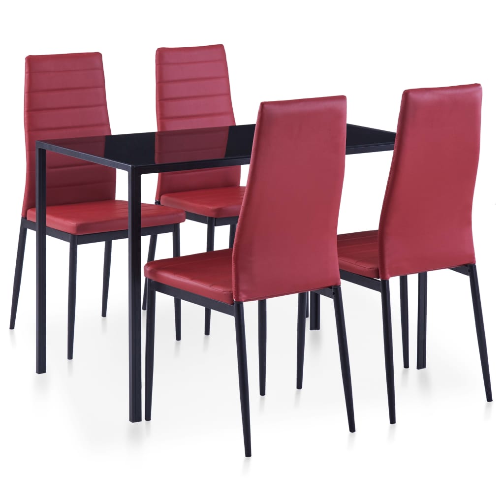5-tlg. Essgruppe Weinrot - Pazzar.ch