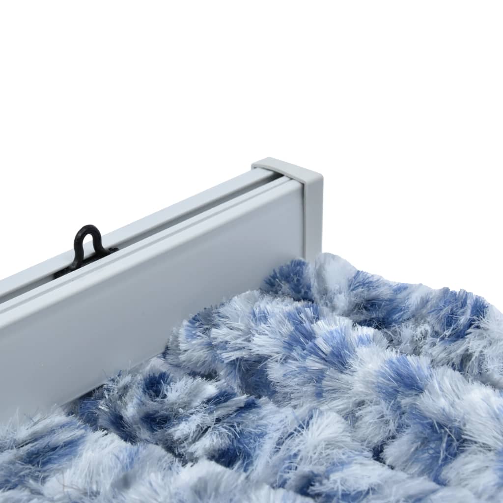 Insektenschutz-Vorhang Blau, Weiß und Silbern 90x220cm Chenille - Pazzar.ch