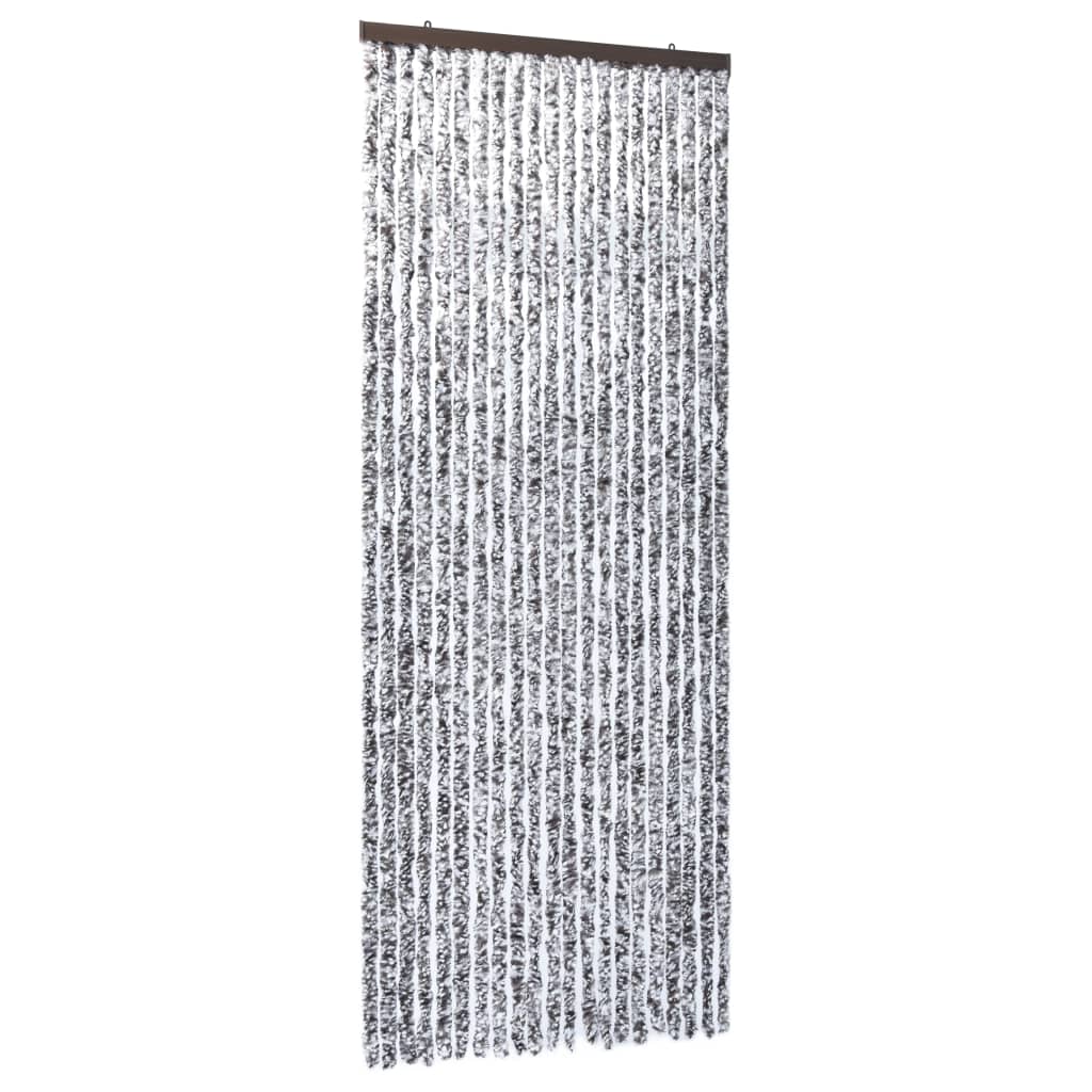 Insektenschutz-Vorhang Braun und Beige 90x220 cm Chenille - Pazzar.ch