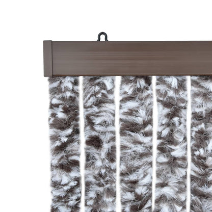 Insektenschutz-Vorhang Braun und Beige 90x220 cm Chenille - Pazzar.ch