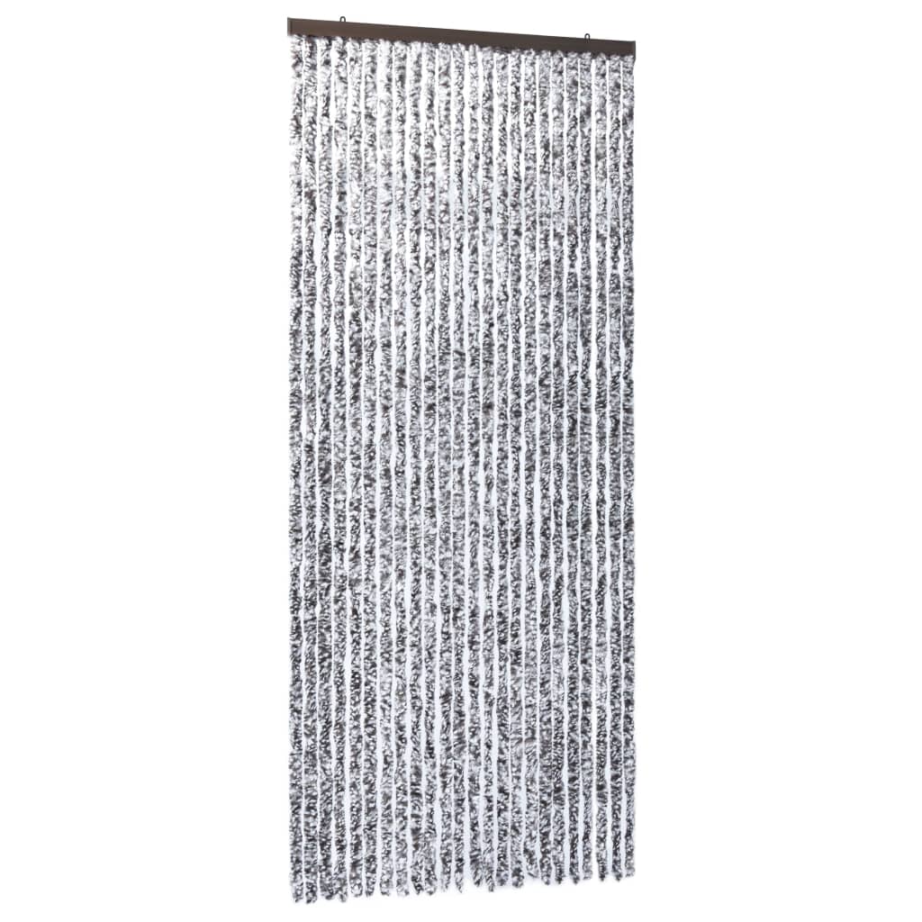 Insektenschutz-Vorhang Braun und Beige 100x220 cm Chenille - Pazzar.ch