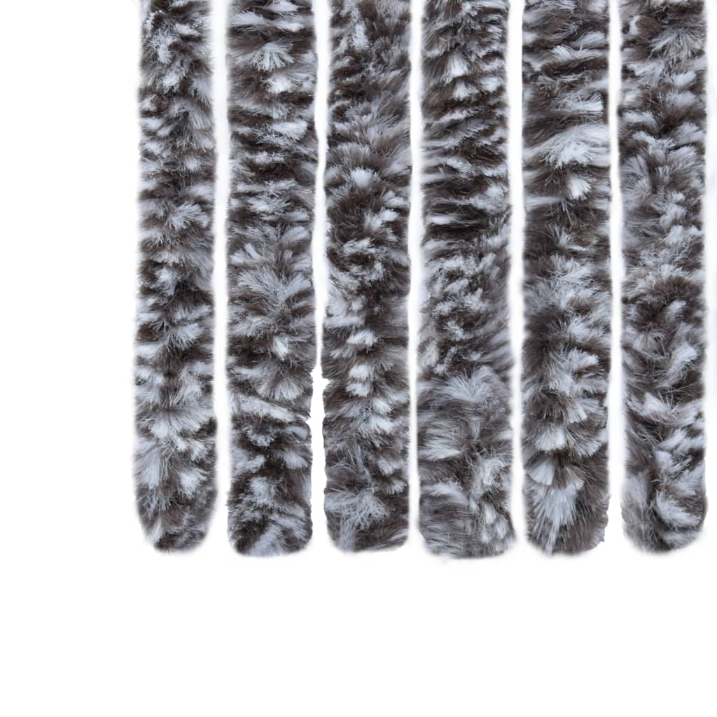 Insektenschutz-Vorhang Braun und Beige 100x220 cm Chenille - Pazzar.ch