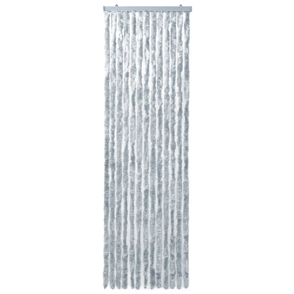 Insektenschutz-Vorhang Weiß und Grau 56x185 cm Chenille - Pazzar.ch