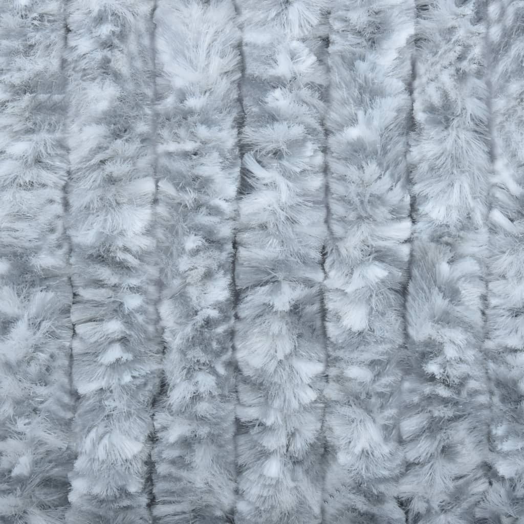 Insektenschutz-Vorhang Weiß und Grau 56x185 cm Chenille - Pazzar.ch