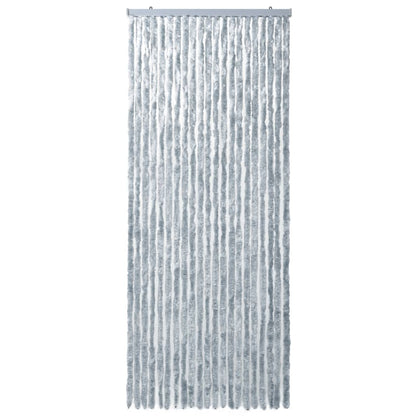 Insektenschutz-Vorhang Weiß und Grau 90x220 cm Chenille - Pazzar.ch