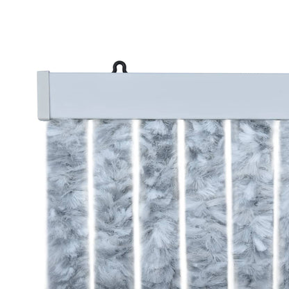 Insektenschutz-Vorhang Weiß und Grau 90x220 cm Chenille - Pazzar.ch