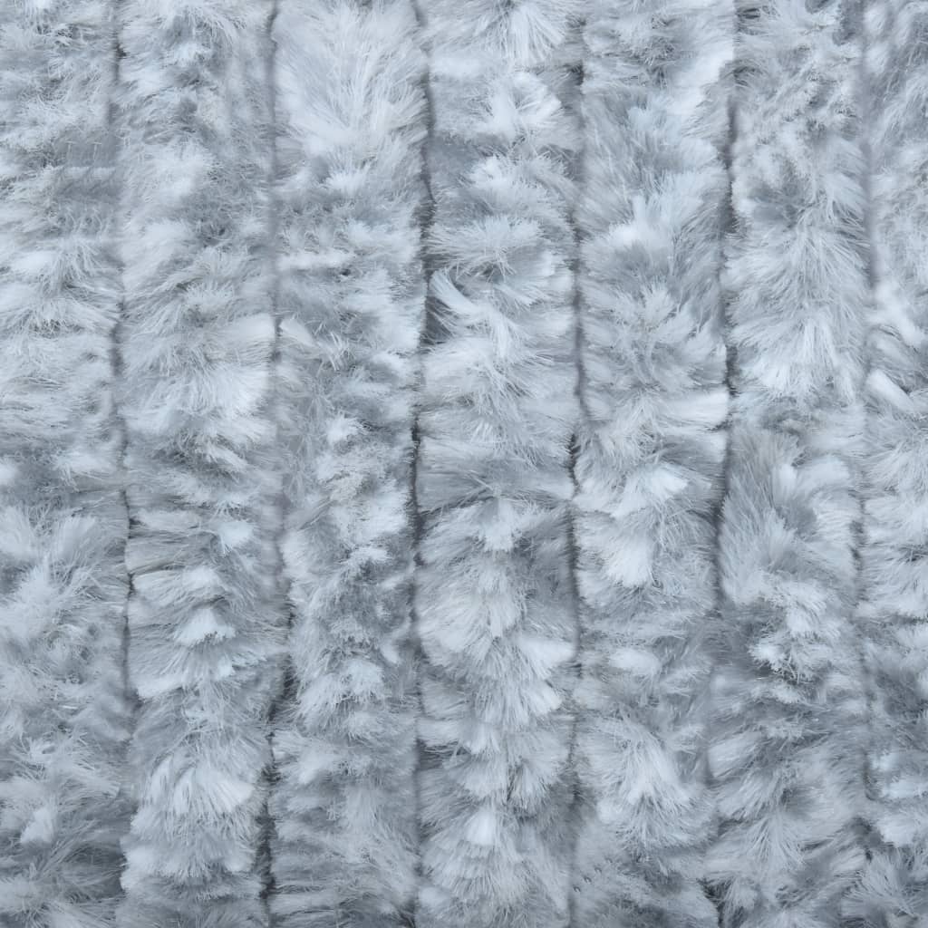 Insektenschutz-Vorhang Weiß und Grau 90x220 cm Chenille - Pazzar.ch