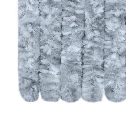 Insektenschutz-Vorhang Weiß und Grau 90x220 cm Chenille - Pazzar.ch