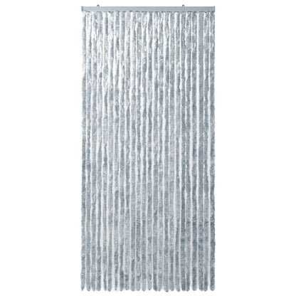 Insektenschutz-Vorhang Weiß und Grau 100x220 cm Chenille - Pazzar.ch
