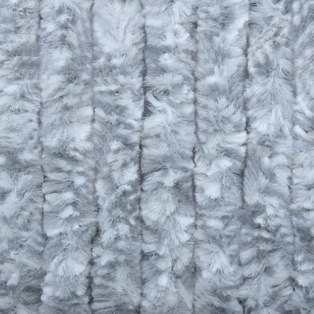 Insektenschutz-Vorhang Weiß und Grau 100x220 cm Chenille - Pazzar.ch