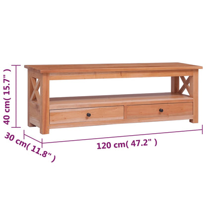 TV-Schrank 120 x 30 x 40 cm Massivholz Mahagoni - Pazzar.ch