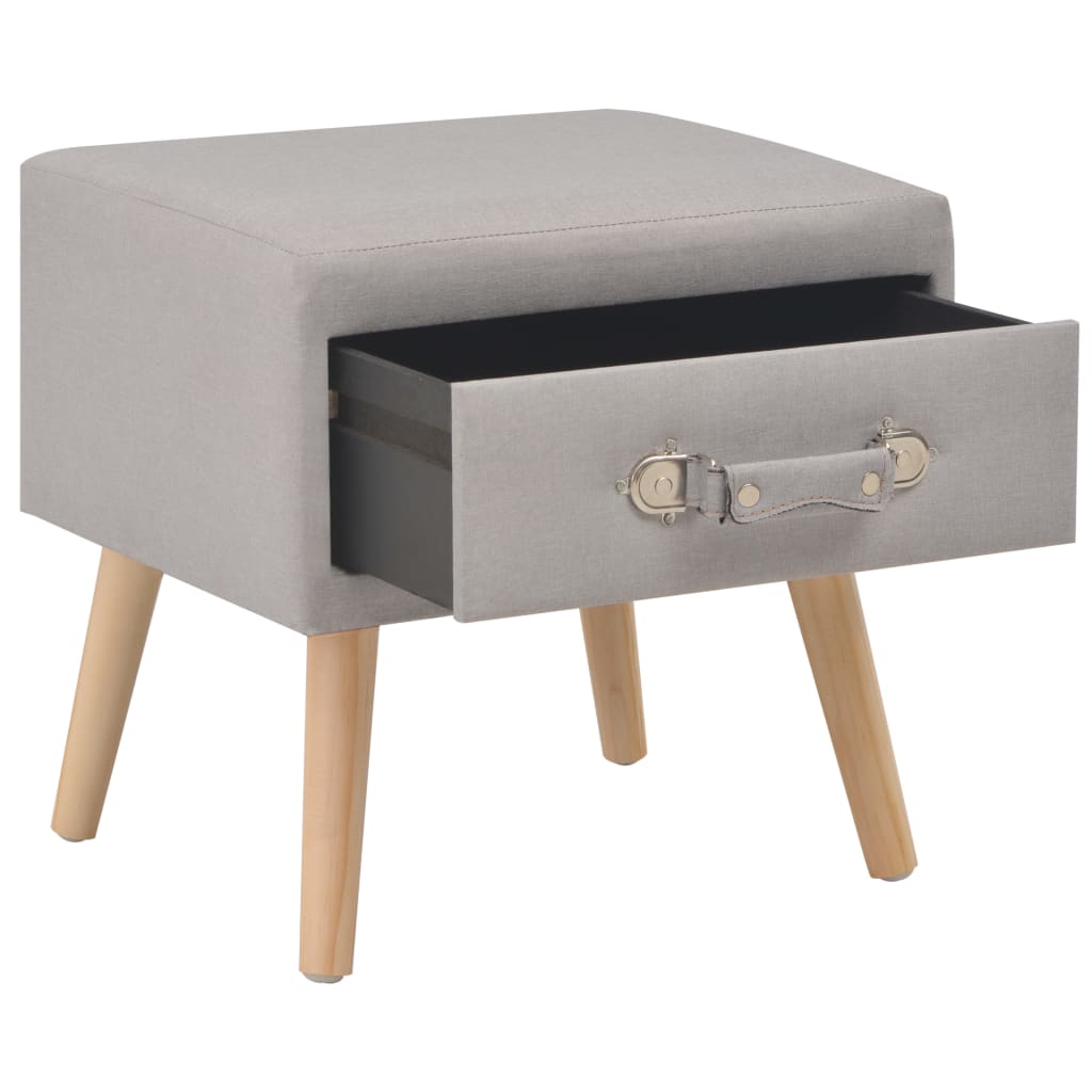 Nachttische 2 Stk. Grau 40 x 35 x 40 cm Stoff - Pazzar.ch