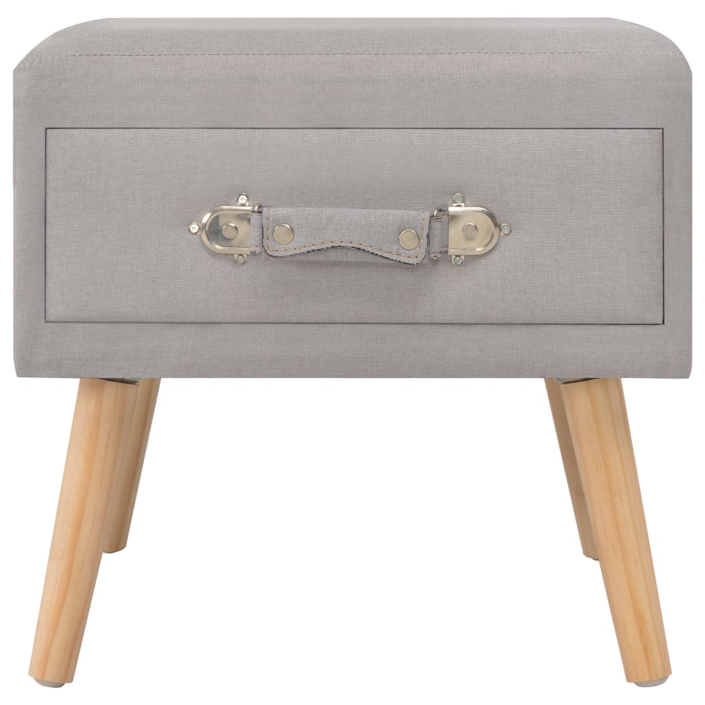 Nachttische 2 Stk. Grau 40 x 35 x 40 cm Stoff - Pazzar.ch