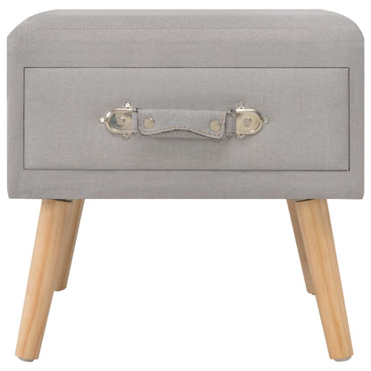 Nachttische 2 Stk. Grau 40 x 35 x 40 cm Stoff - Pazzar.ch