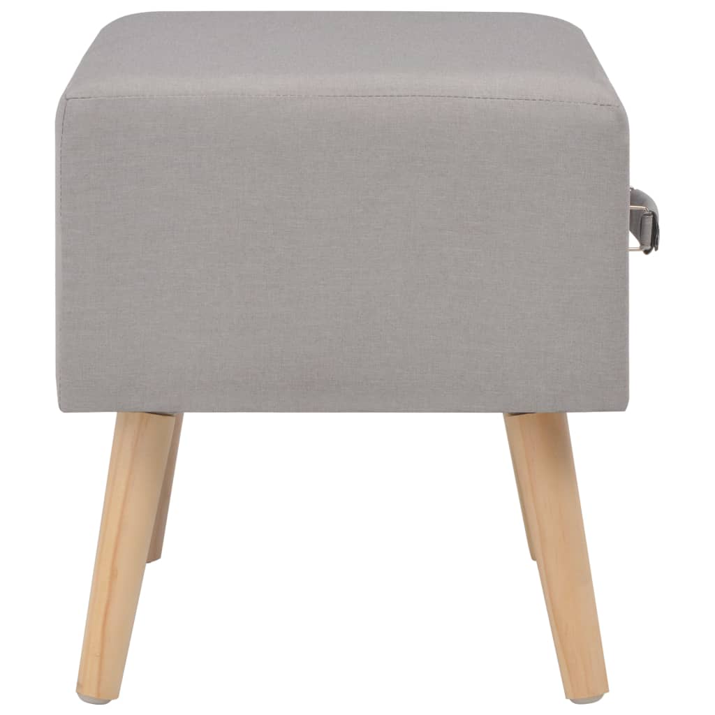 Nachttische 2 Stk. Grau 40 x 35 x 40 cm Stoff - Pazzar.ch