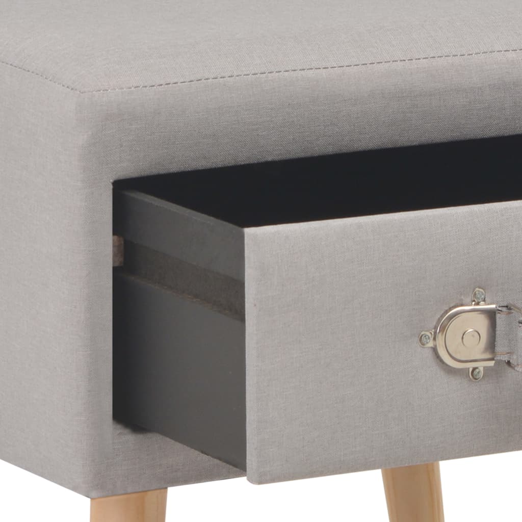 Nachttische 2 Stk. Grau 40 x 35 x 40 cm Stoff - Pazzar.ch