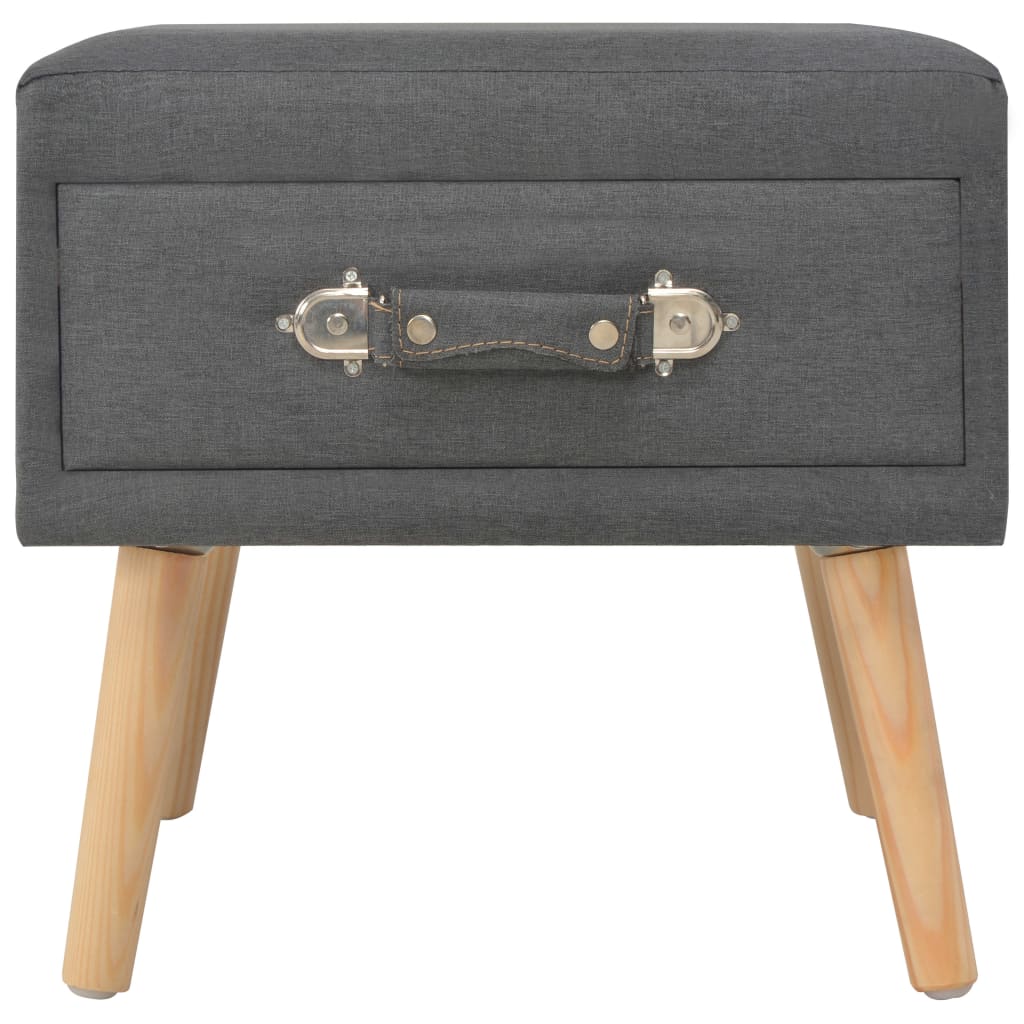 Nachttische 2 Stk. Dunkelgrau 40 x 35 x 40 cm Stoff - Pazzar.ch