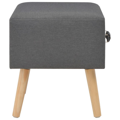 Nachttische 2 Stk. Dunkelgrau 40 x 35 x 40 cm Stoff - Pazzar.ch