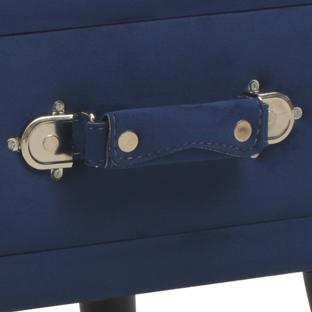 Nachttische 2 Stk. Blau 40 x 35 x 40 cm Samt - Pazzar.ch