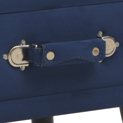 Nachttische 2 Stk. Blau 40 x 35 x 40 cm Samt - Pazzar.ch
