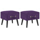 Nachttische 2 Stk. Dunkelviolett 40 x 35 x 40 cm Samt