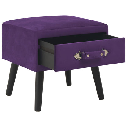Nachttische 2 Stk. Dunkelviolett 40 x 35 x 40 cm Samt - Pazzar.ch