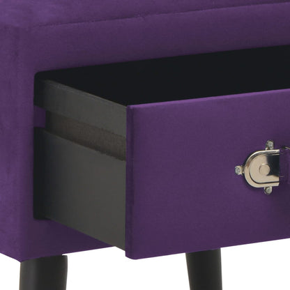 Nachttische 2 Stk. Dunkelviolett 40 x 35 x 40 cm Samt - Pazzar.ch