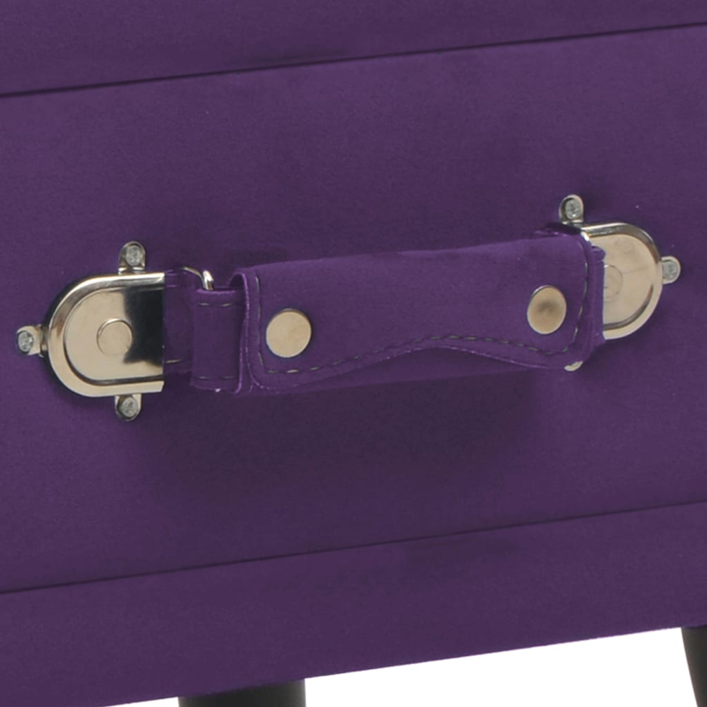 Nachttische 2 Stk. Dunkelviolett 40 x 35 x 40 cm Samt - Pazzar.ch