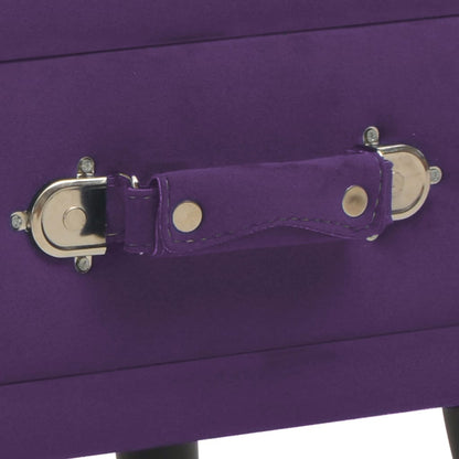Nachttische 2 Stk. Dunkelviolett 40 x 35 x 40 cm Samt - Pazzar.ch