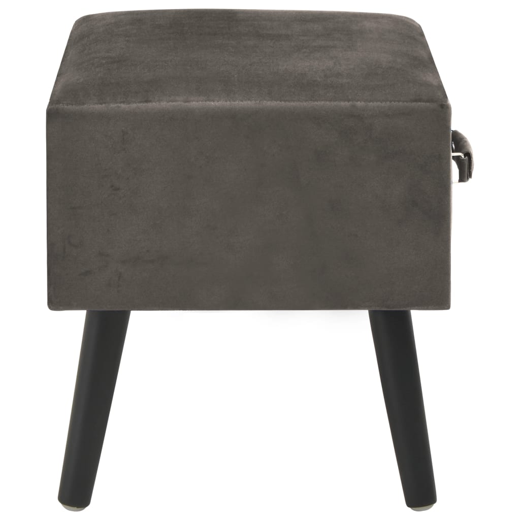 Nachttische 2 Stk. Grau 40 x 35 x 40 cm Samt - Pazzar.ch
