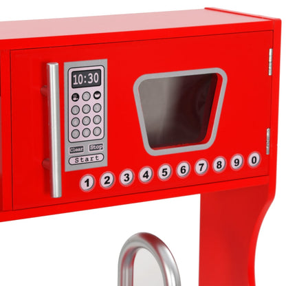 Spielküche Kinder MDF 84x31x89 cm Rot - Pazzar.ch