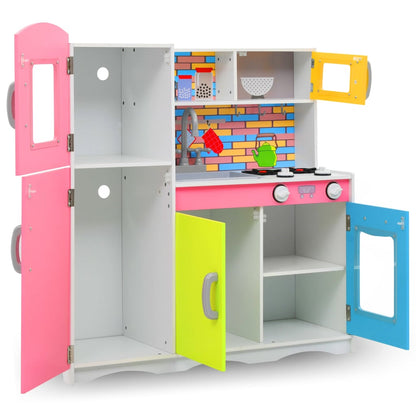 Kinderspielküche MDF 80 x 30 x 85 cm Mehrfarbig - Pazzar.ch