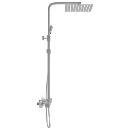 Doppelkopf-Duschset mit Thermostat Edelstahl - Pazzar.ch