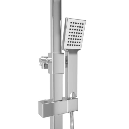 Doppelkopf-Duschset mit Thermostat Edelstahl - Pazzar.ch